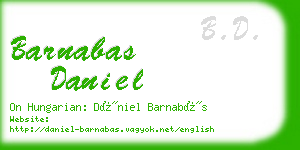 barnabas daniel business card